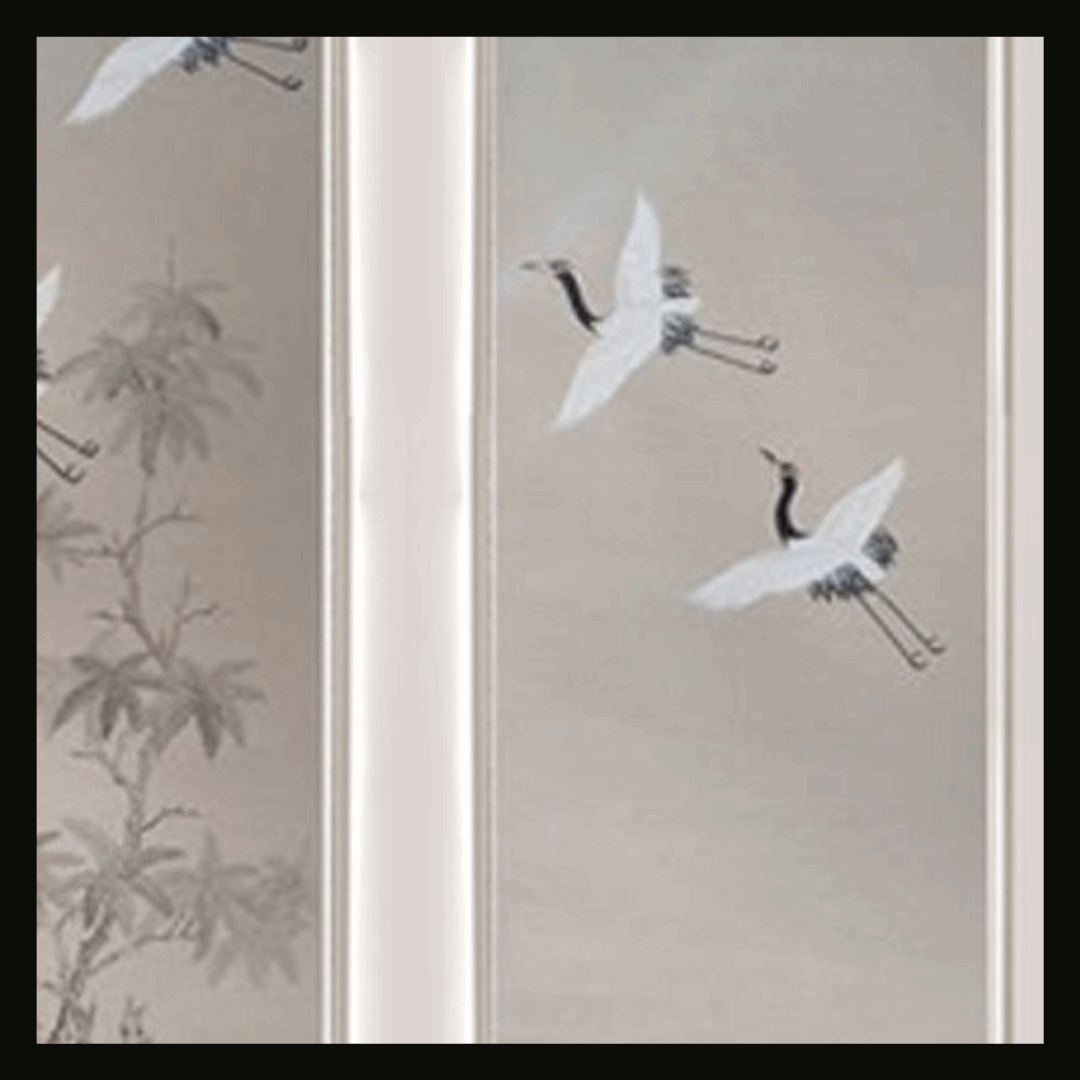 Artistic Wall Cladding with Hand-Painted Landscape and LED Inlay – WC-015 - Provance Decoration