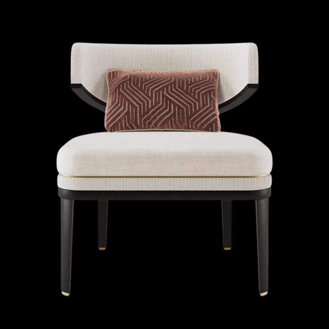 Contemporary Beige Armchair with Cushion | Provance - Provance Decoration