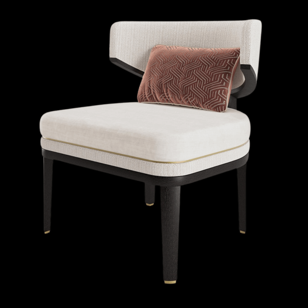 Contemporary Beige Armchair with Cushion | Provance - Provance Decoration