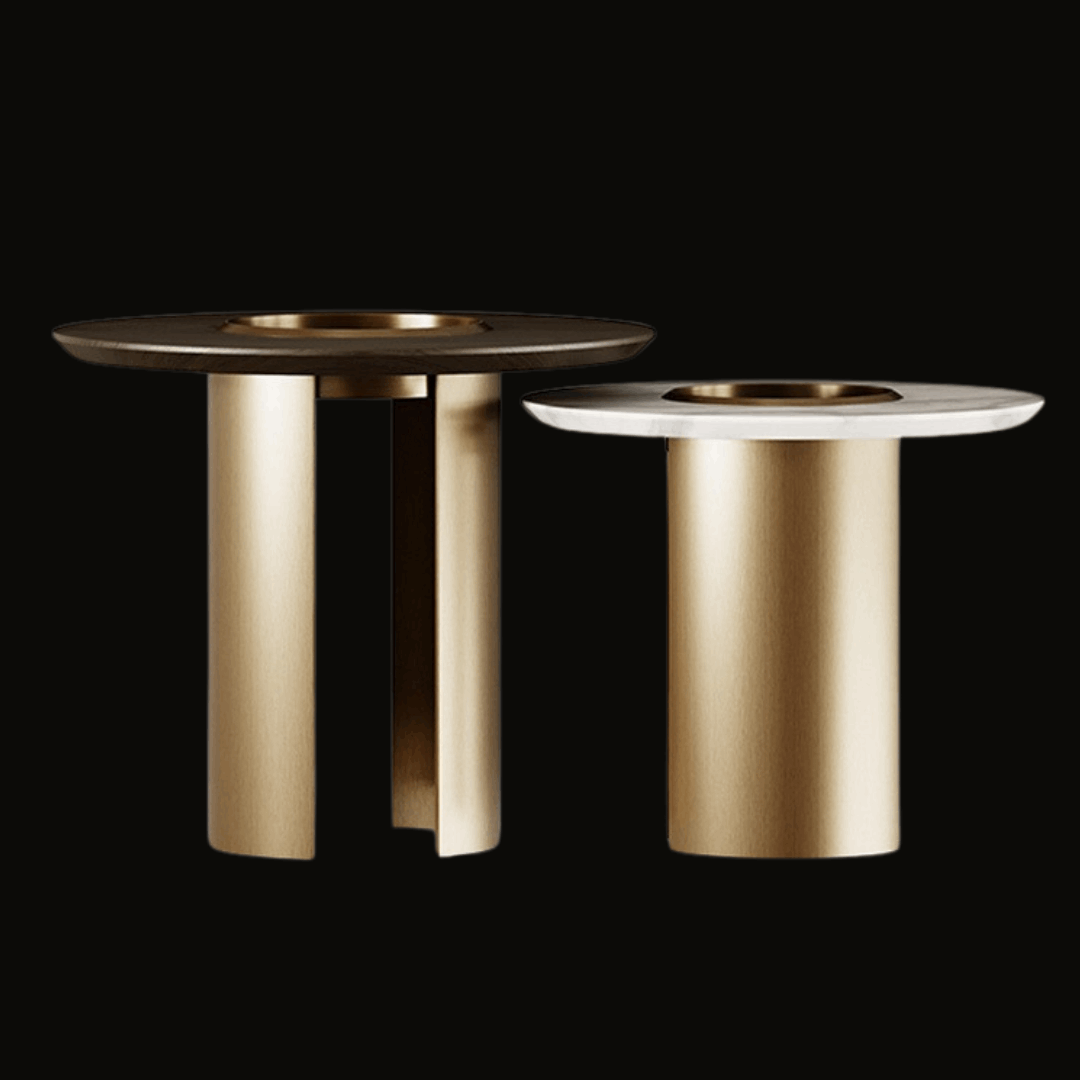 Luxury Marble and Metal Accent Side Table Set - Provance Decoration