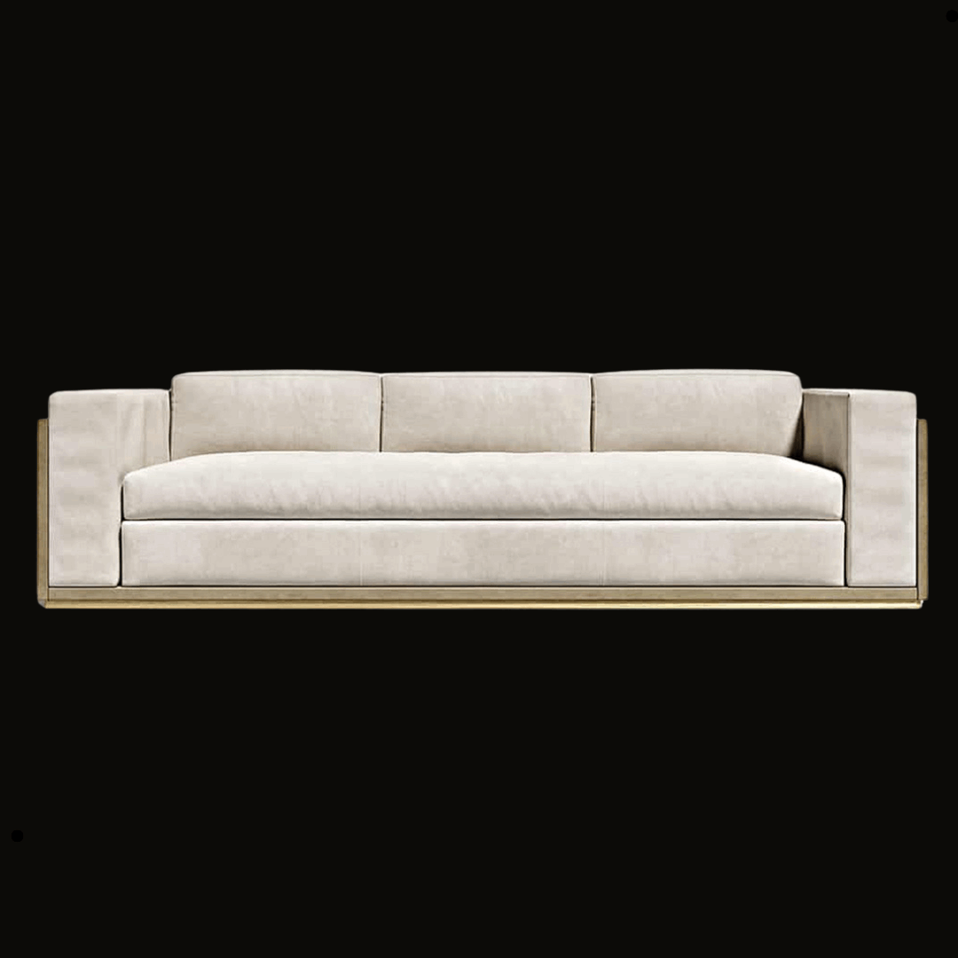 Minimalist White Sofa with Plush Cushions | Provance - Provance Decoration