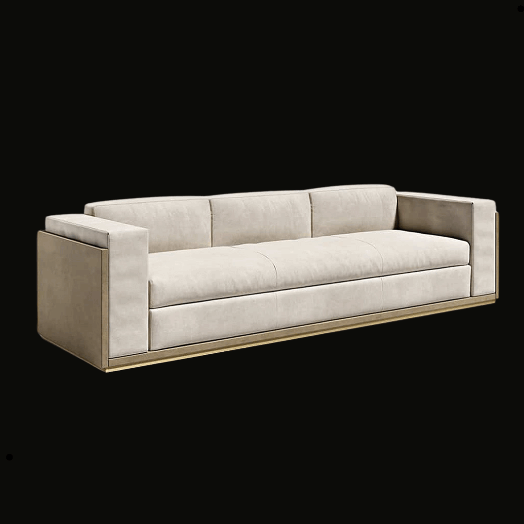 Minimalist White Sofa with Plush Cushions | Provance - Provance Decoration