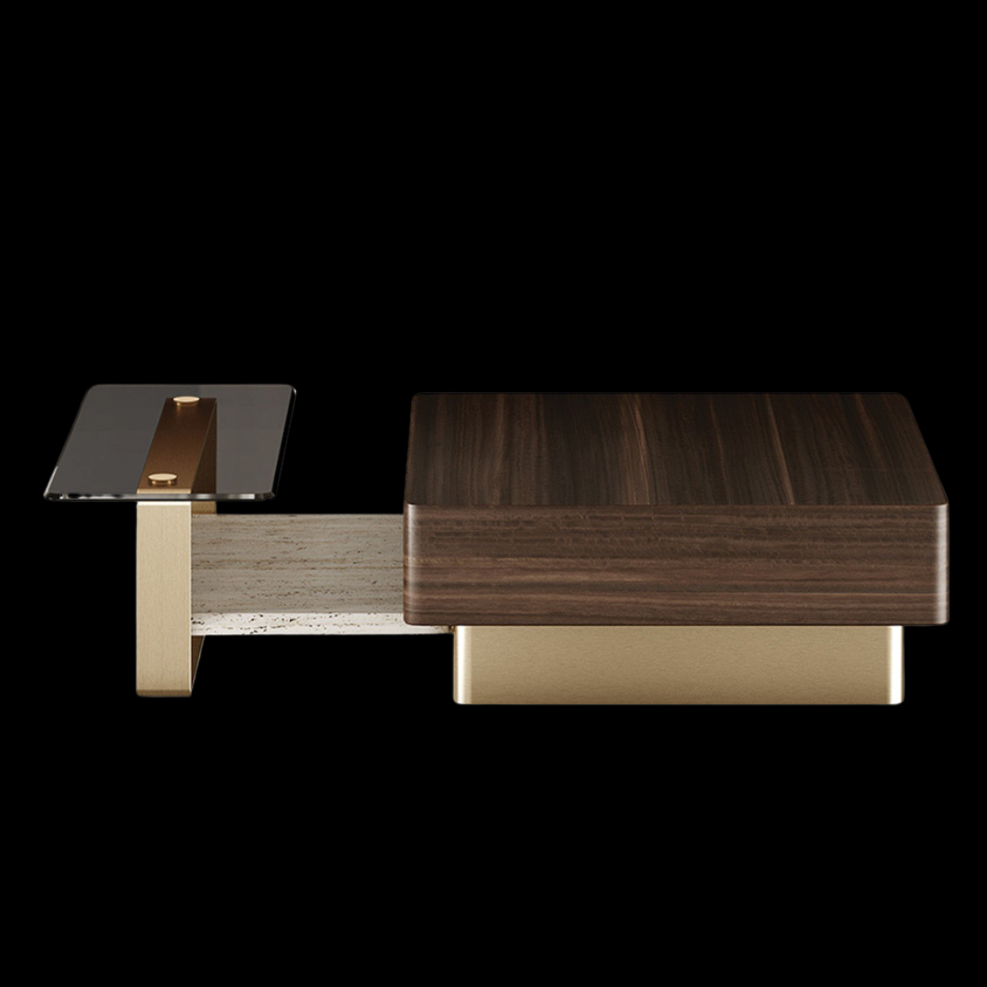 Modern Multi-Tier Coffee Table with Glass Shelf | Provance - Provance Decoration
