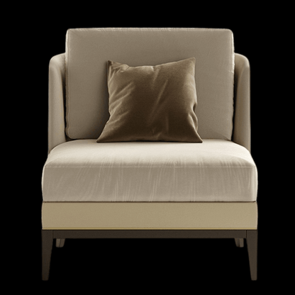 Contemporary Beige Armchair with Soft Cushion – Elegant Living Room Furniture - Provance Decoration
