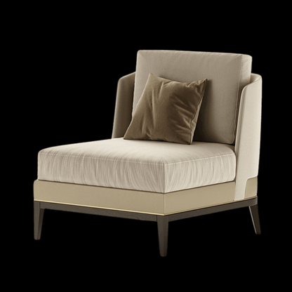 Contemporary Beige Armchair with Soft Cushion – Elegant Living Room Furniture - Provance Decoration