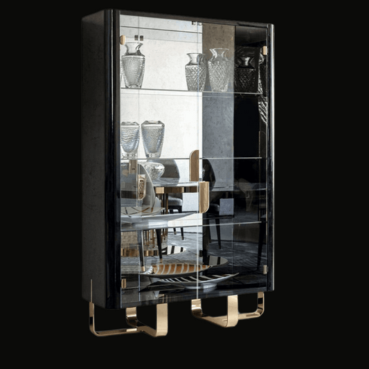 Luxury Display Cabinet with Mirrored Finish – DC-045 - Provance Decoration