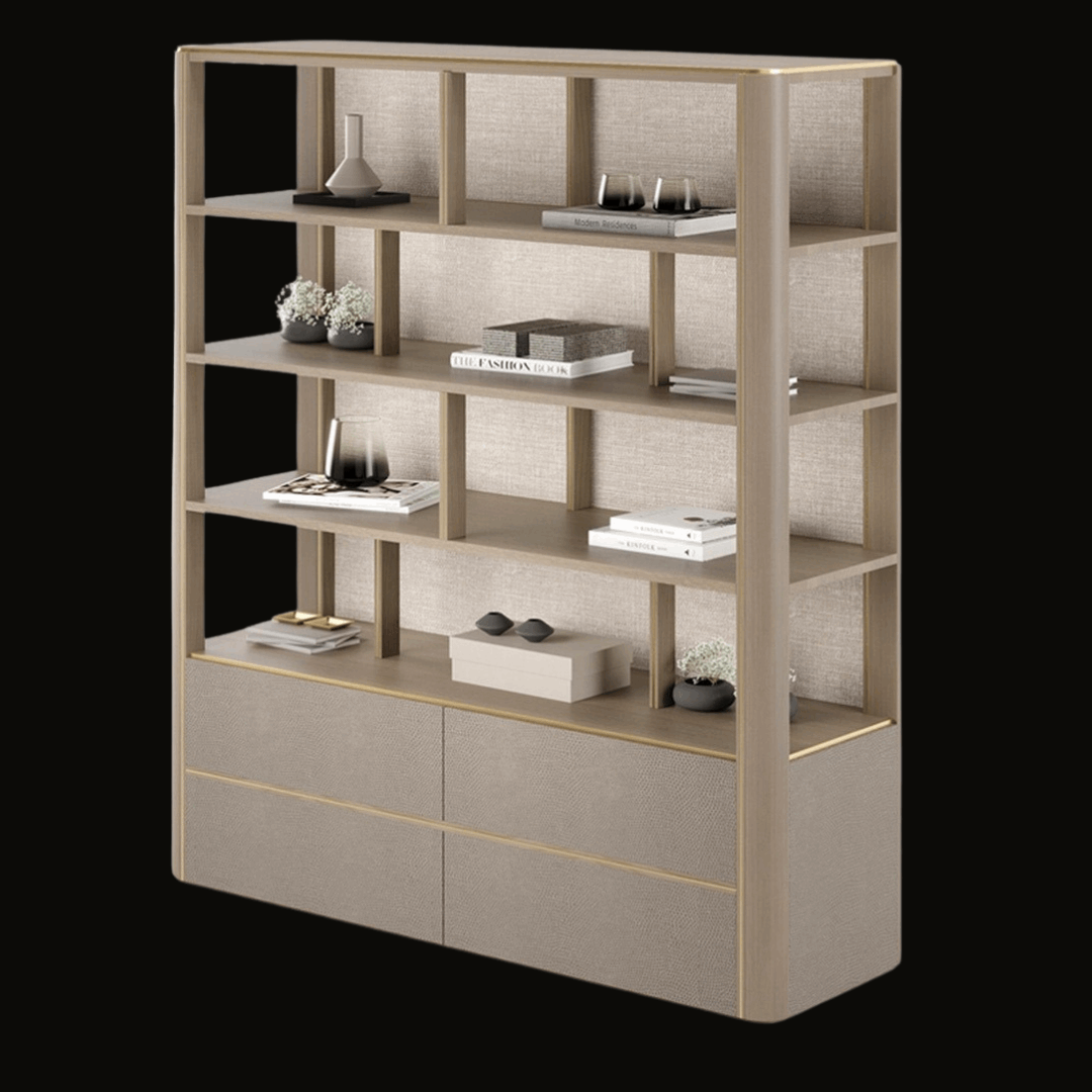 Luxury Shelving Unit with Integrated Storage - Provance Decoration