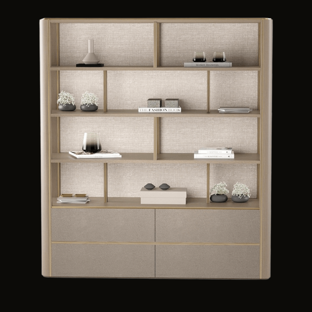 Luxury Shelving Unit with Integrated Storage - Provance Decoration