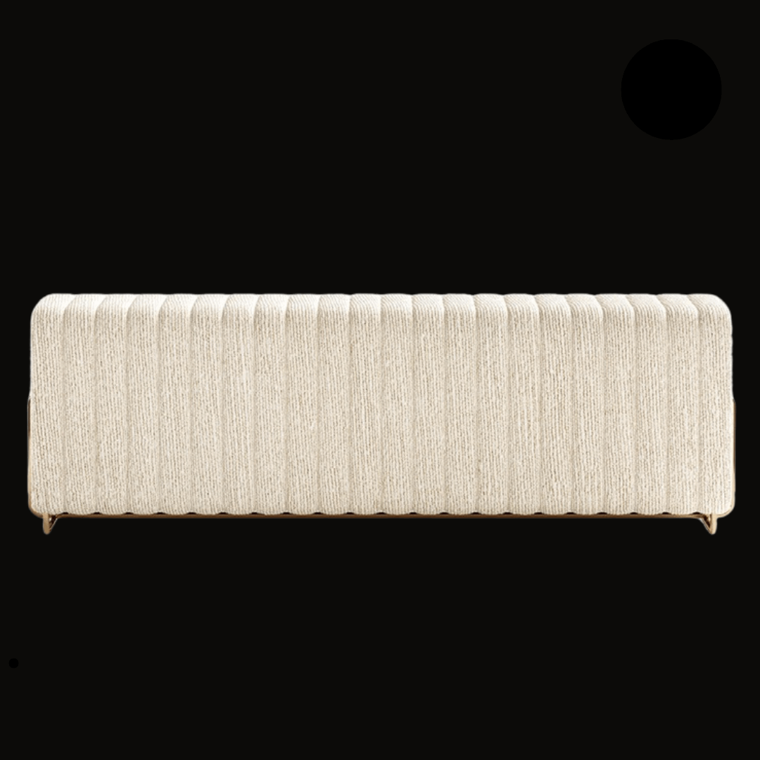 Luxury Upholstered Bench with Modern Gold Base - Handcrafted Contemporary Pouf - Provance Decoration