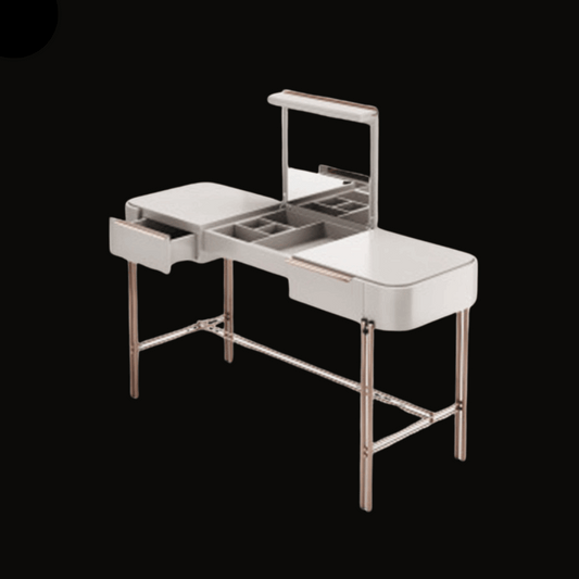 Luxury Vanity Table with Integrated Mirror and Hidden Storage - Handcrafted Modern Dressing Table - Provance Decoration