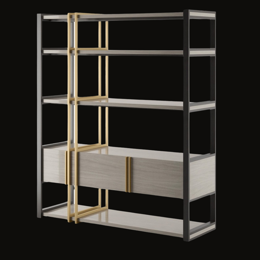 Modern Shelving Unit with Storage Drawers - Provance Decoration