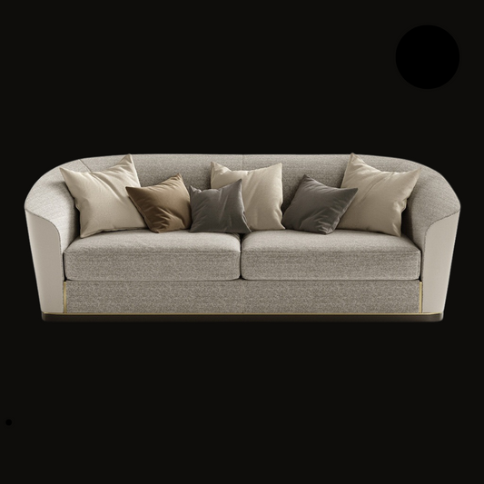 Contemporary Upholstered Sofa with Curved Back | Provance