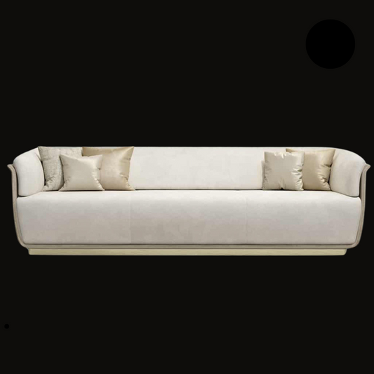 Elegant White Sofa with Satin Pillows |Provance