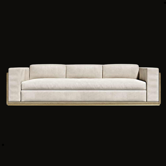 Minimalist White Sofa with Plush Cushions | Provance