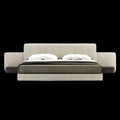 Luxury Upholstered Customizable Bed with Built-in Nightstands – Modern Design