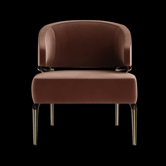 Modern Velvet Armchair with Gold Legs | Provance - Provance Decoration