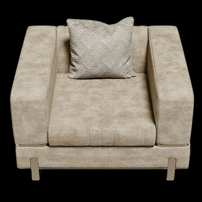 Modern Beige Armchair with Plush Cushion | Provance