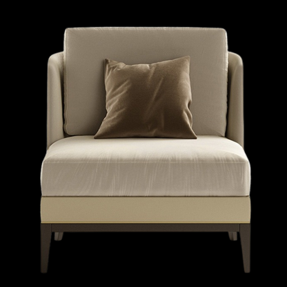 Contemporary Beige Armchair with Soft Cushion – Elegant Living Room Furniture