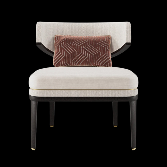 Contemporary Beige Armchair with Cushion | Provance