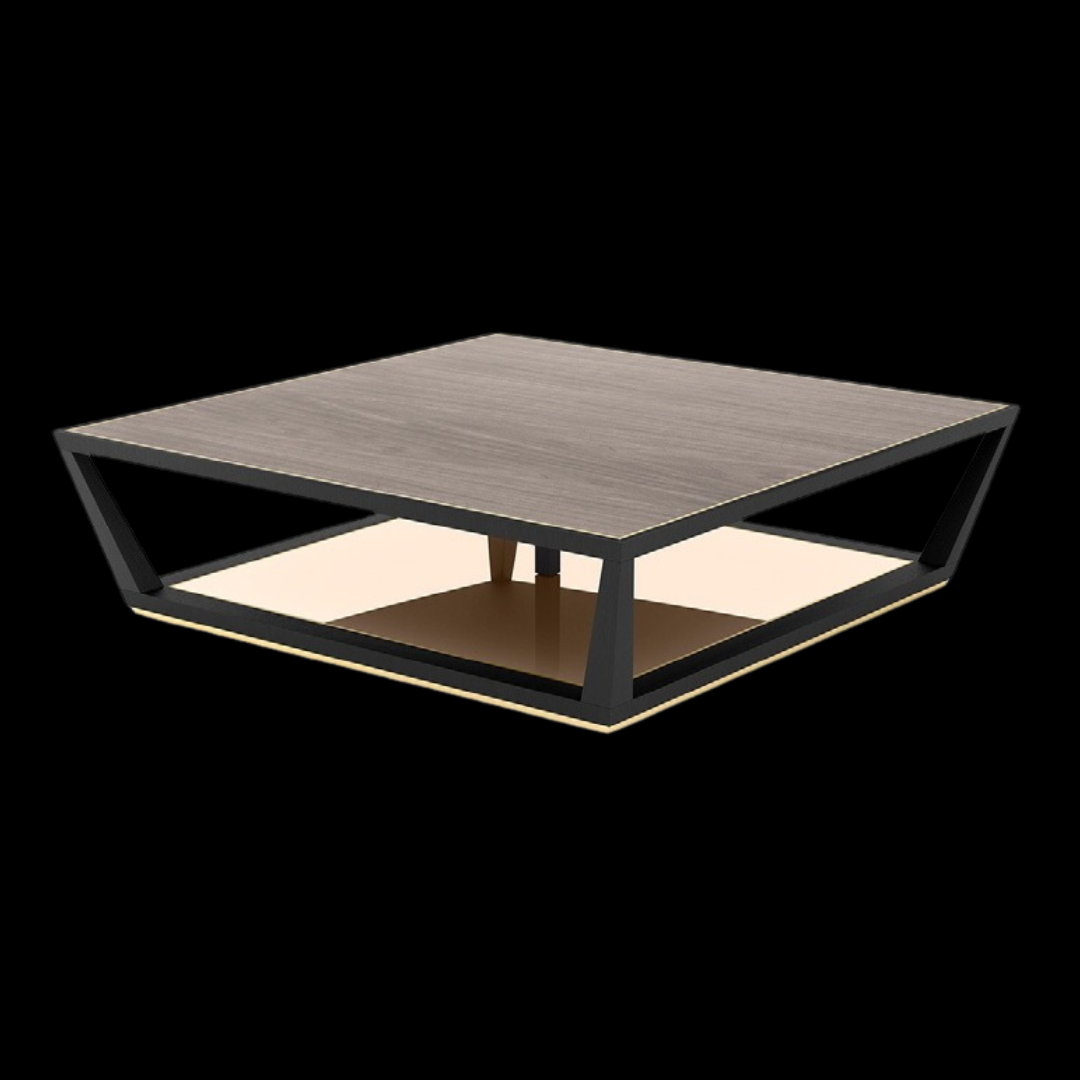 Modern Square Coffee Table with Open Shelf | Provance