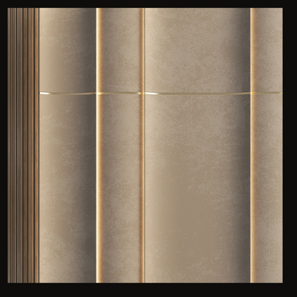 Luxury Upholstered Wall Cladding with Gold Accents – WC-013