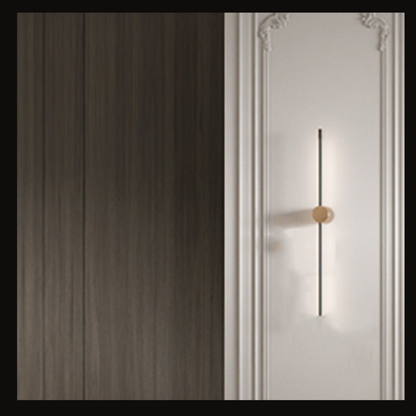 Classic Modern Wall Cladding with Decorative Detailing and LED Light – WC-014