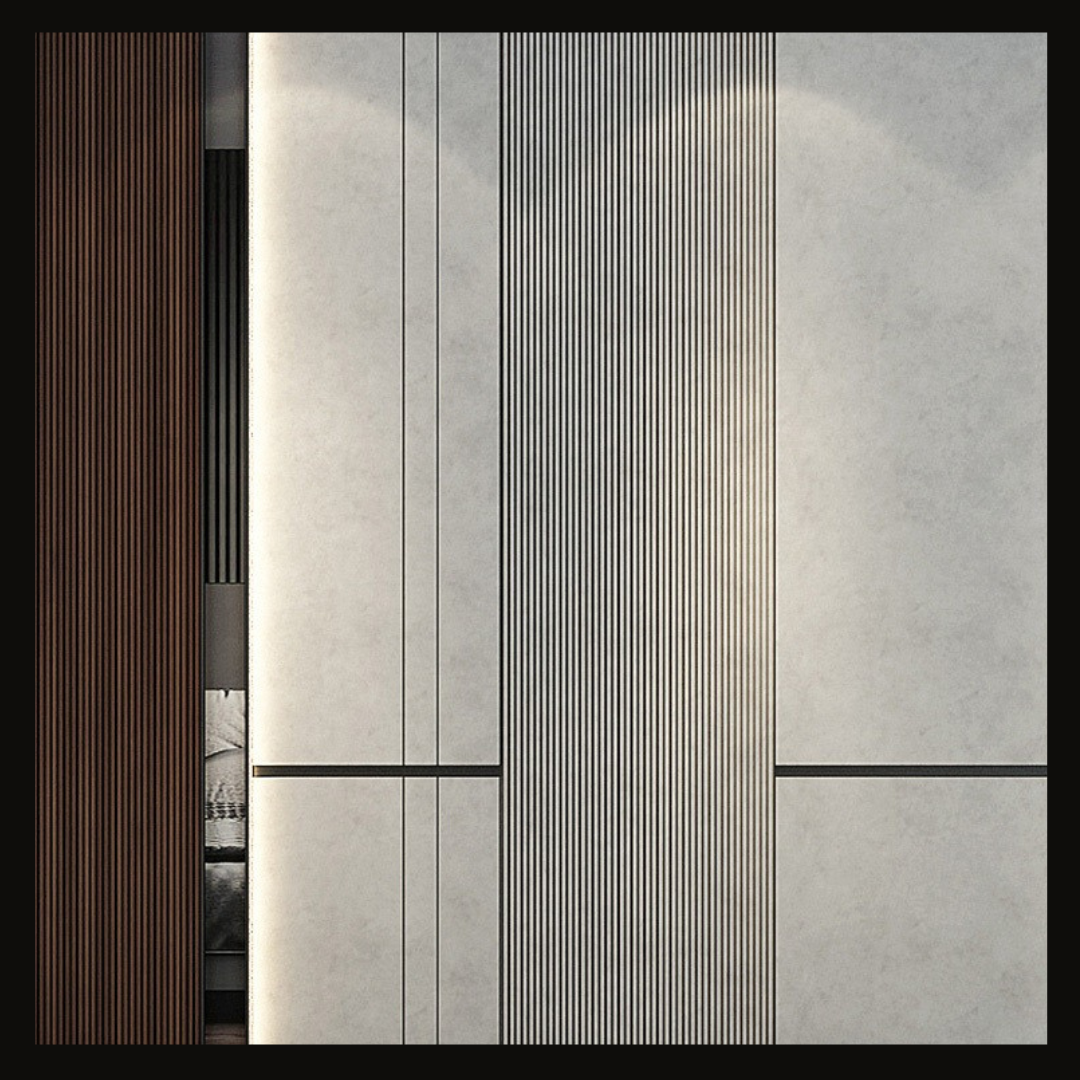 Contemporary Wall Cladding with Textured Paneling – WC-021